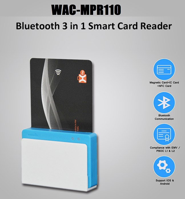 เครื่องอ่านบัตรสมาร์ทการ์ดแบบ Bluetooth อ่านได้ทั้งบัตสมาร์ทการ์ด, บัตรแถบแม่เหลฌก 